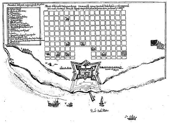 Mapa de la primer fundación de Buenos Aires